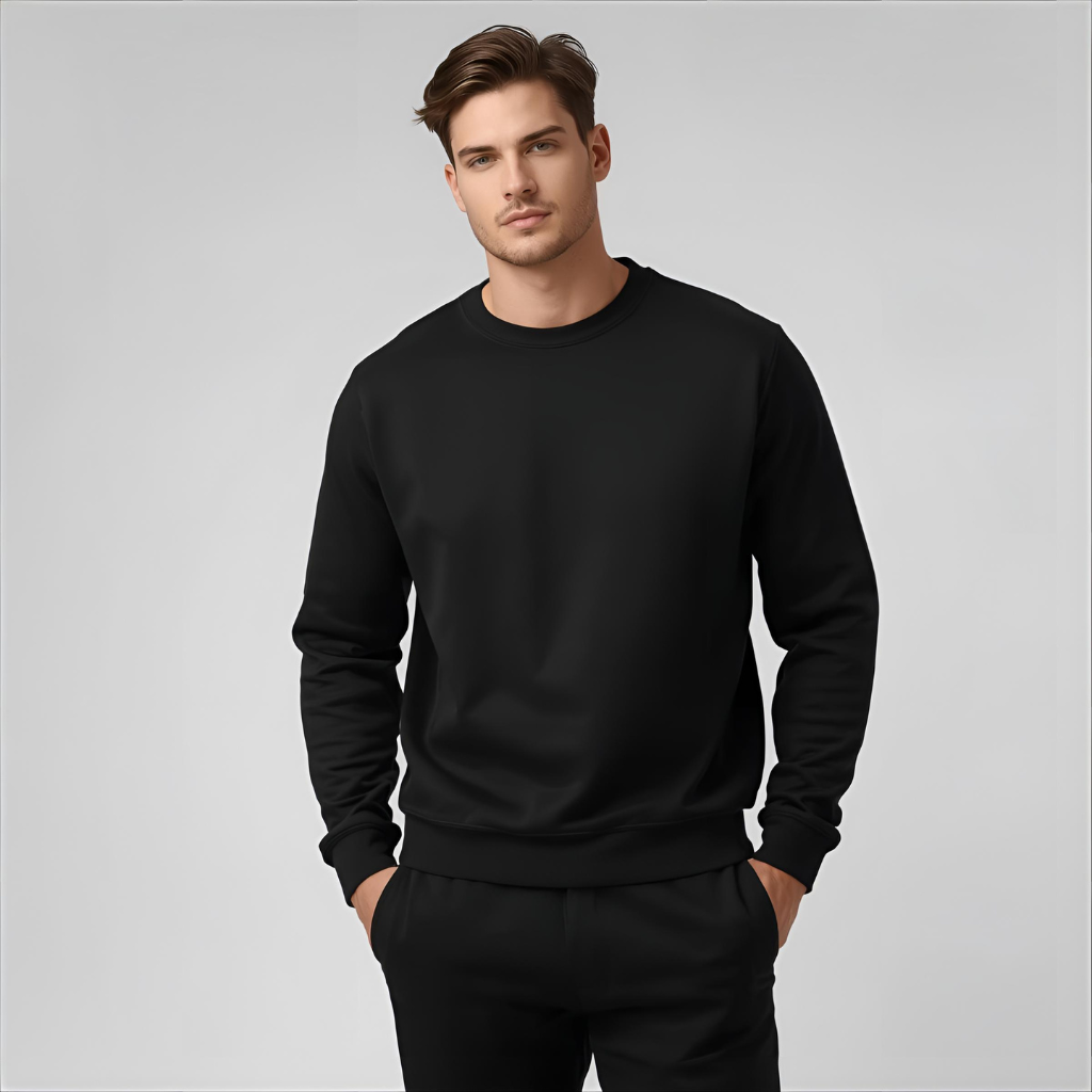Mens Activewear Solid Sweatshirt
